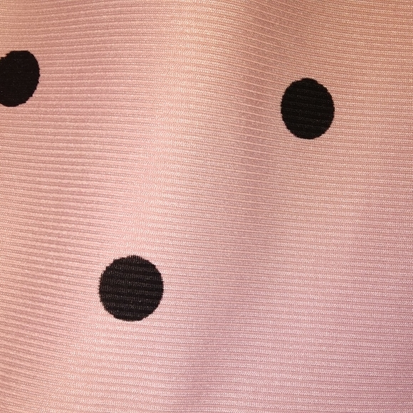 Shein Women's Med pink/maroon dots, long sleeve, high neck ribbed top.  NWOT - Picture 4 of 4